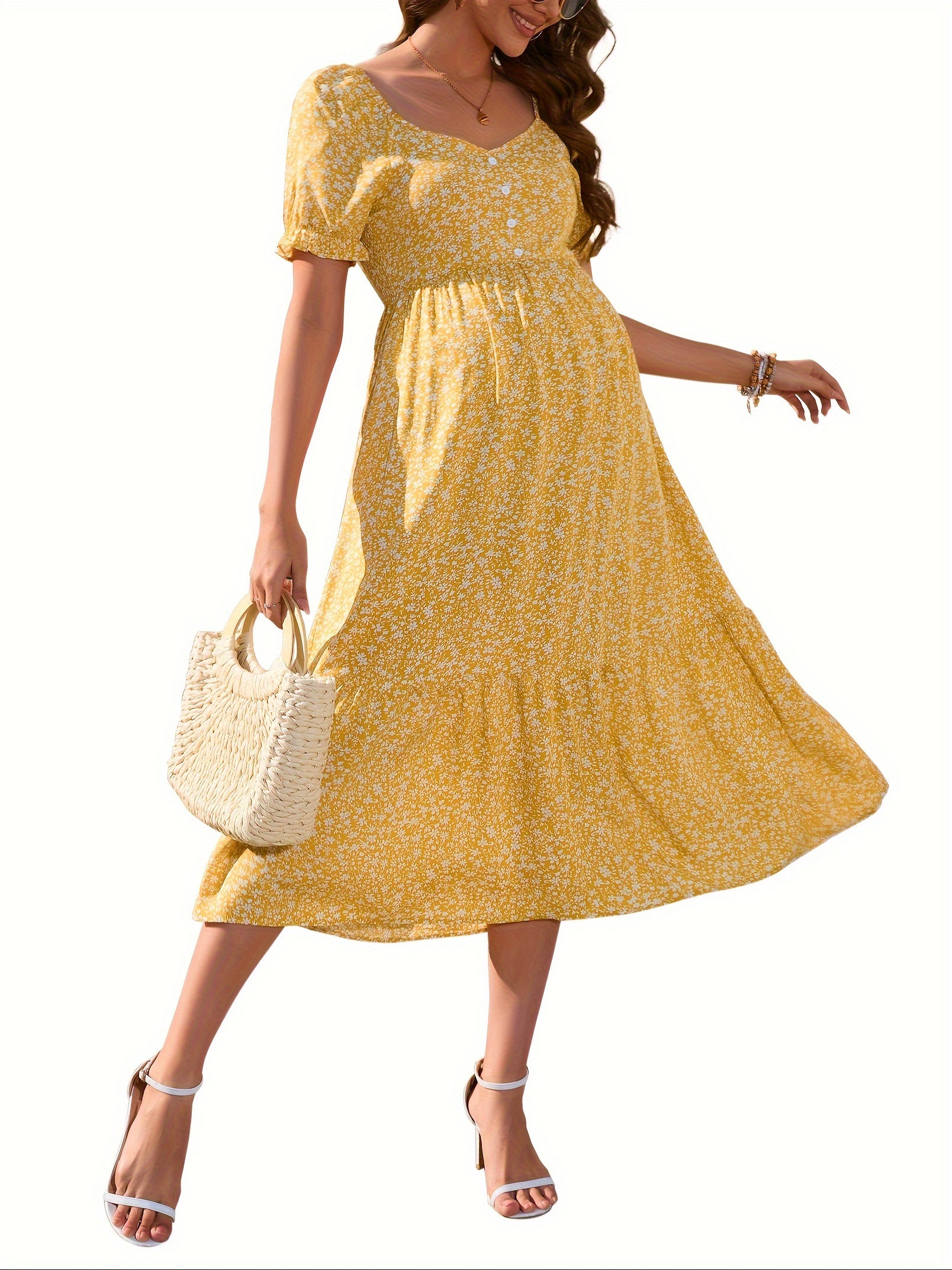 slim fit dress slacks Gold Sequin Velour Front Tie Maternity Mini Dress main image 1