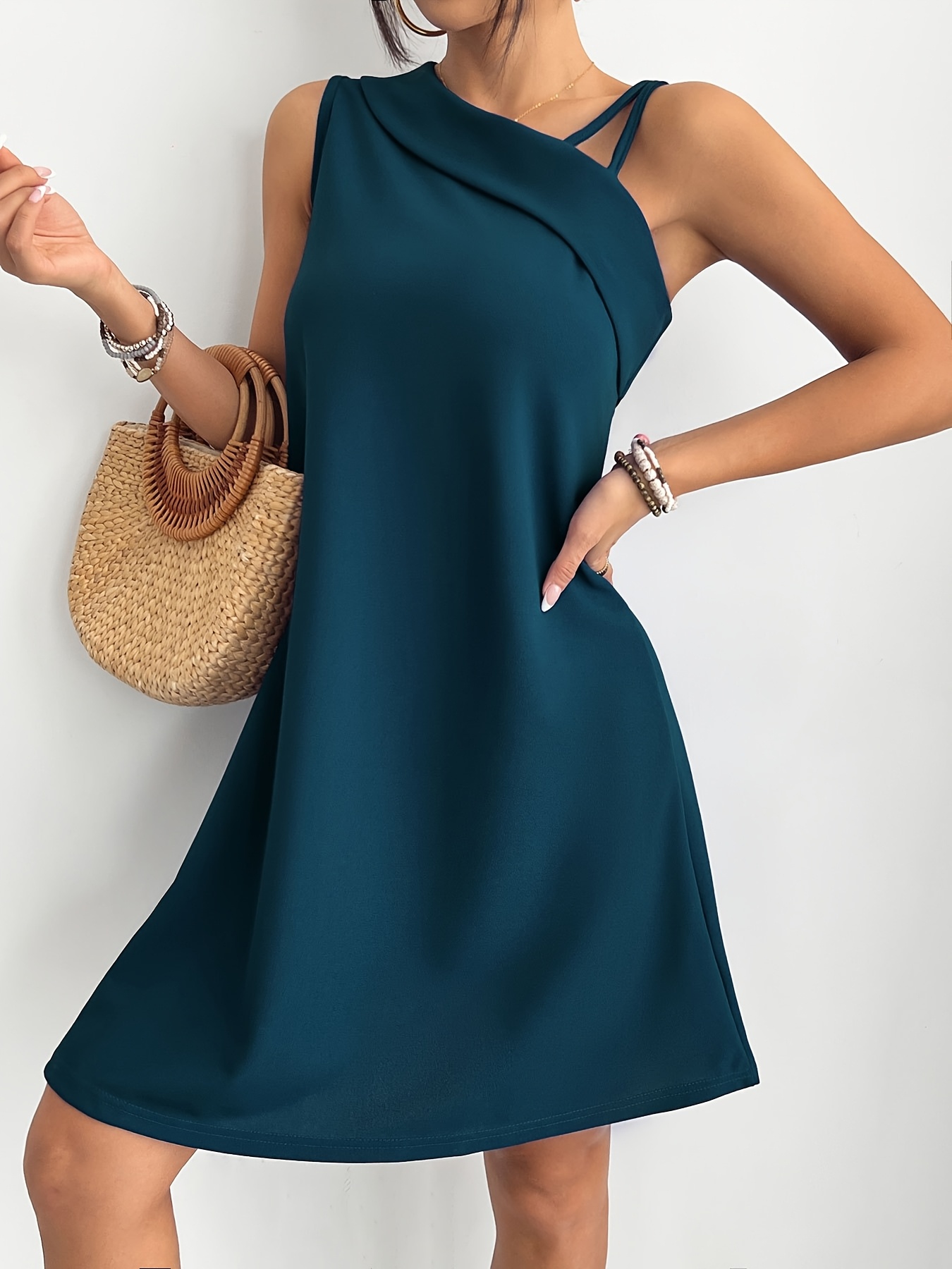 strapless open back dress Powder Blue One Shoulder Maxi Dress