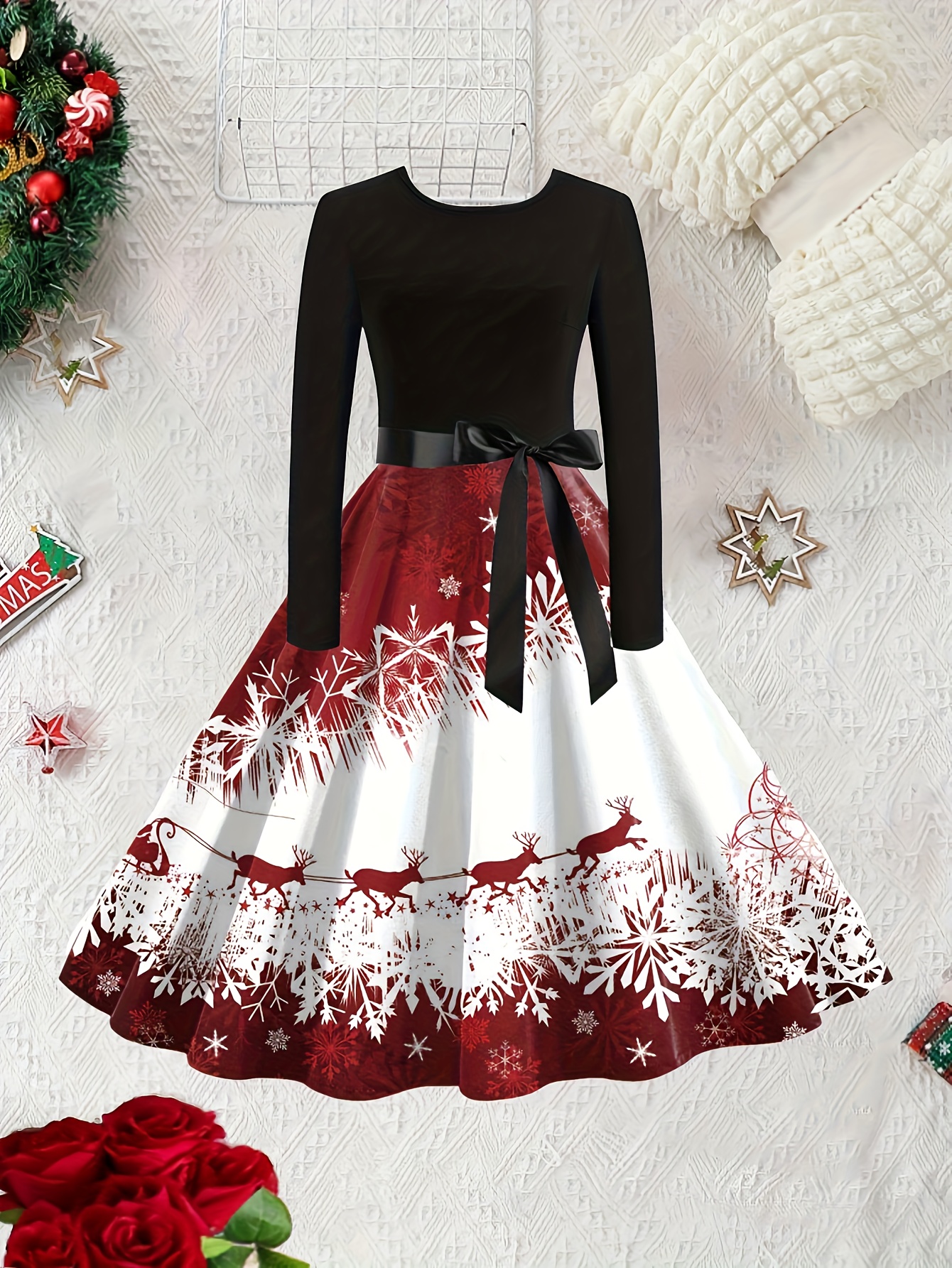 knee length dresses for ladies Elegant Baby Girl Festive Green Christmas Outfit  Holiday Dress 4 Y