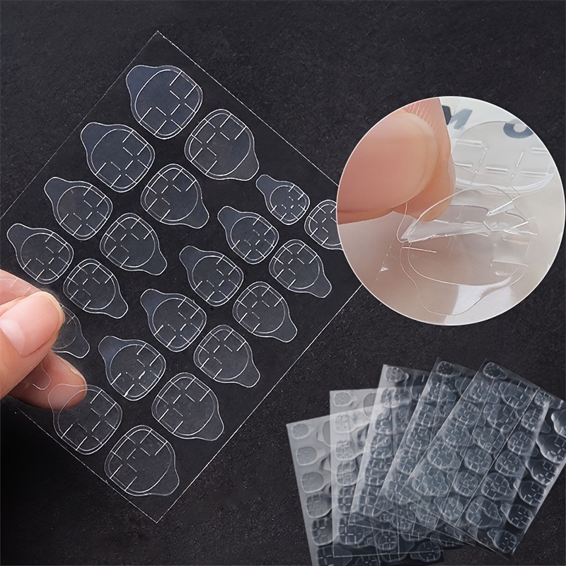 

5 Pieces Of Waterproof Double-sided Jelly Glue For Transparent Jelly Nails, Specially Designed For Wearing False Nails And Nail Pieces