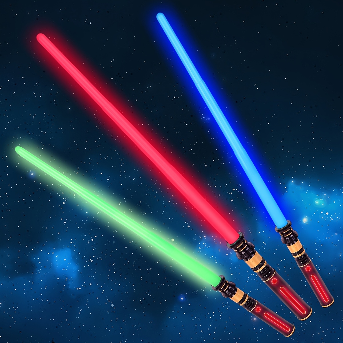 

3 Pack Light Sabers Sound, Light Up Saber For Halloween Cosplay Dress Up Birthday Parties Christmas Kids Gift