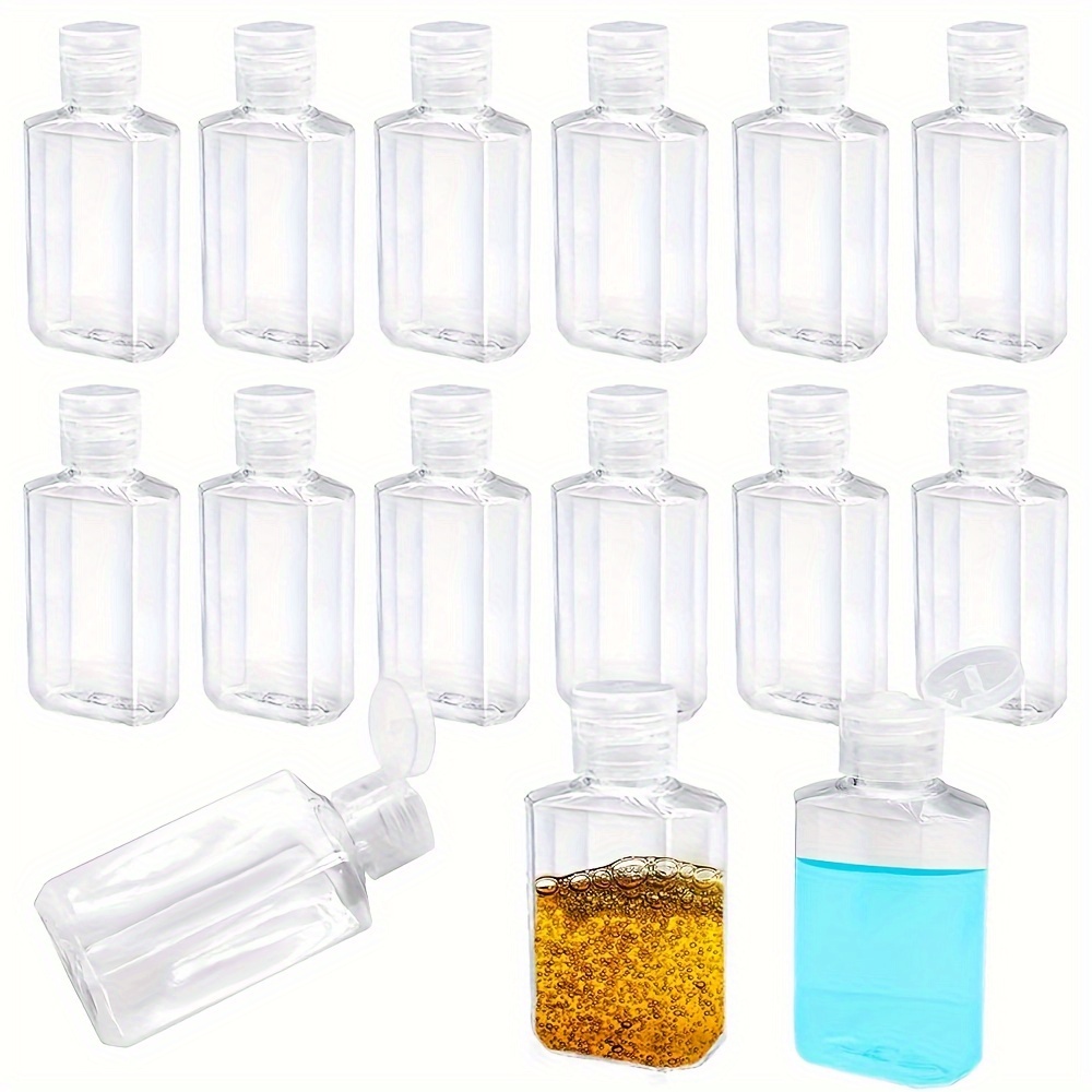 

40 Pack 2 Oz Plastic Refillable Bottles With Flip Cap, Clear Empty Hand Sanitizer Bottles, Portable Reusable Containers With Lids For Shampoo, Body Soap, Toner And Lotion