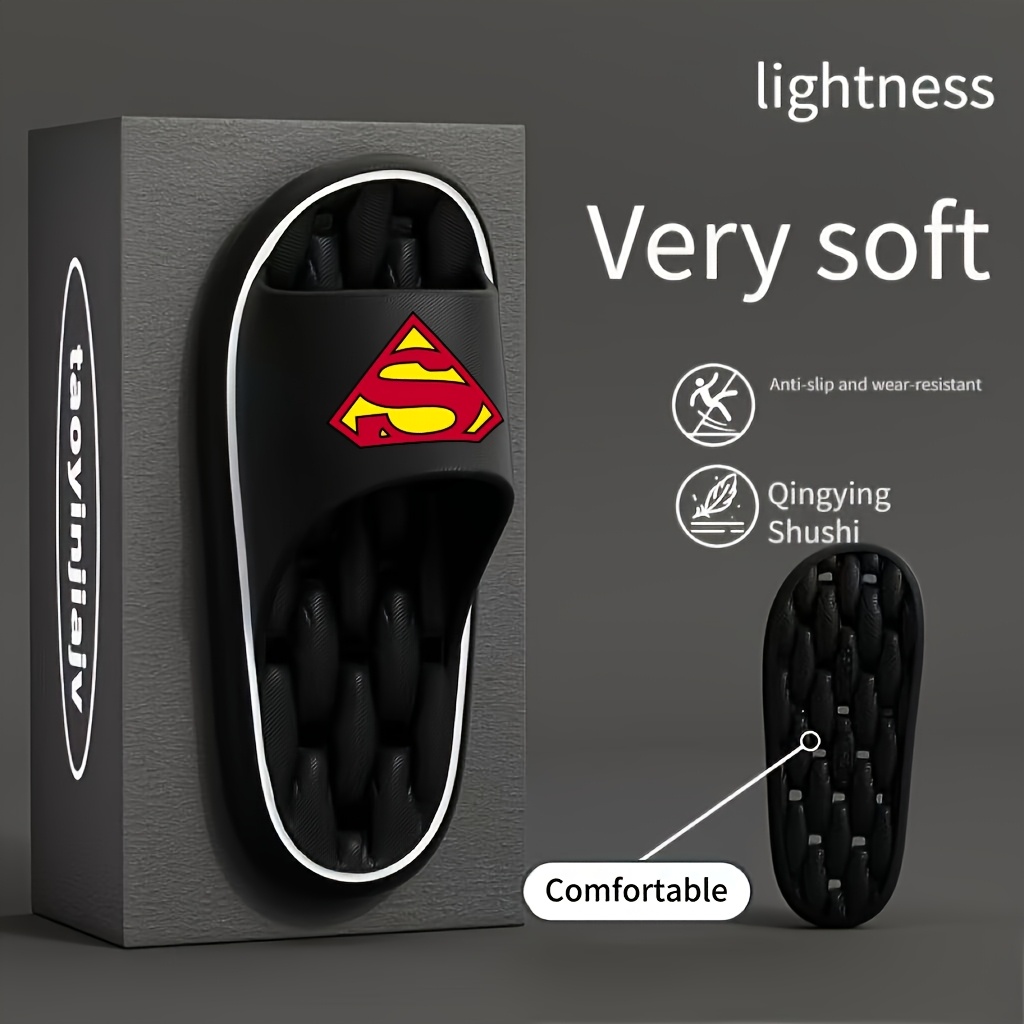 Superman-themed Indoor Slippers, A Comfortable Feel . Primarily Suitable For Indoor And Outdoor Leisure , Combining Aesthetics With Practicality. A-tx03