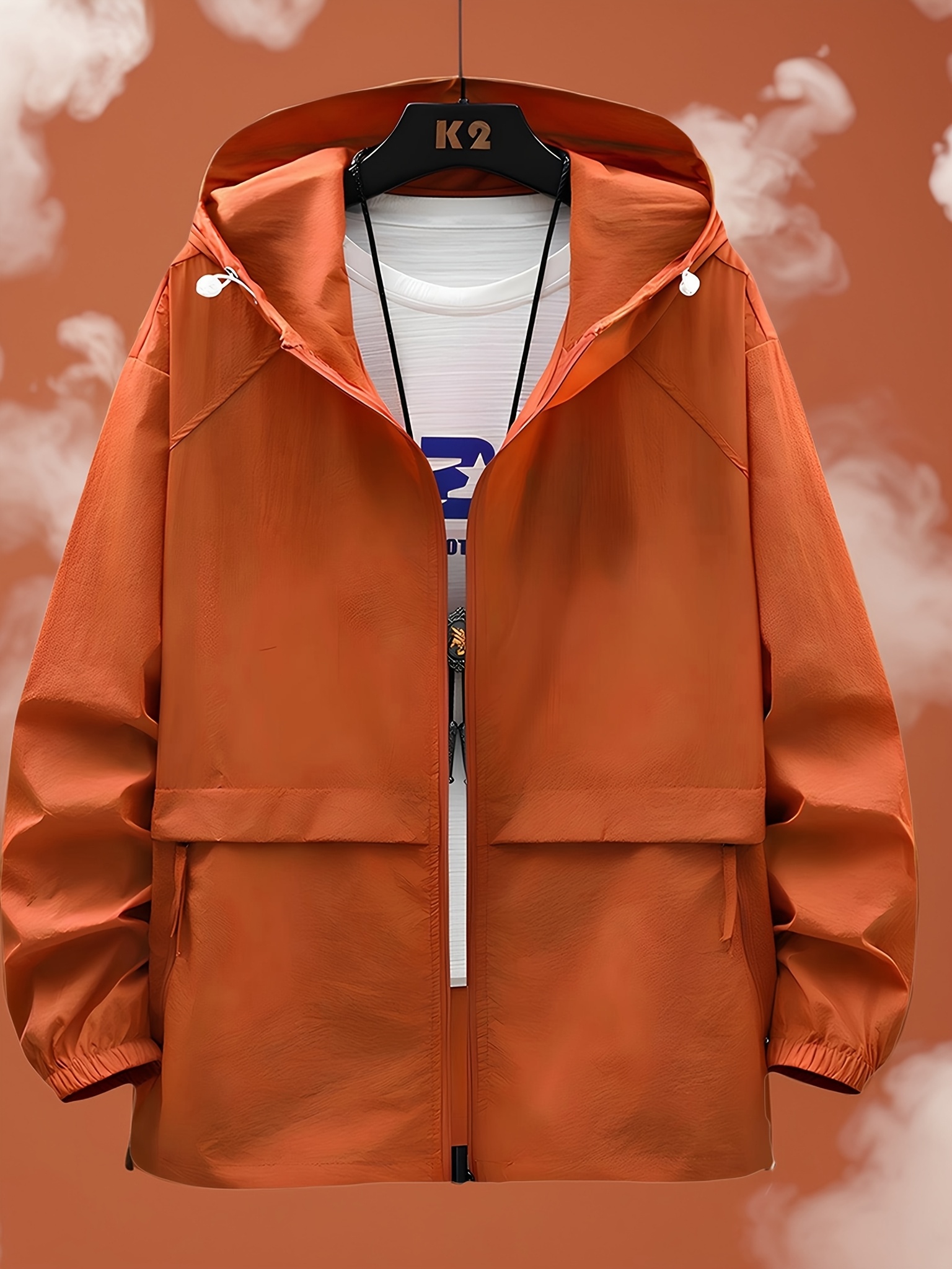 Veste à Capuche Homme Printemps/automne - Légère, Décontractée, Imprimée - Tissu Polyester Respirant - 10