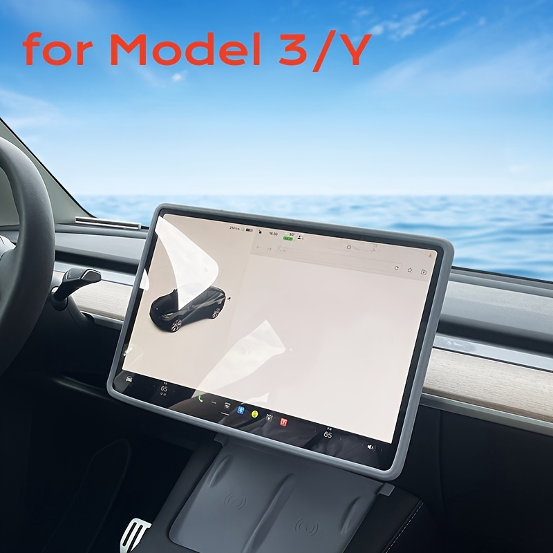 

For Tesla For / Silicone Wireless Charging Pad - Non-slip, Protective Car Interior Accessory, Wireless Charger For Car