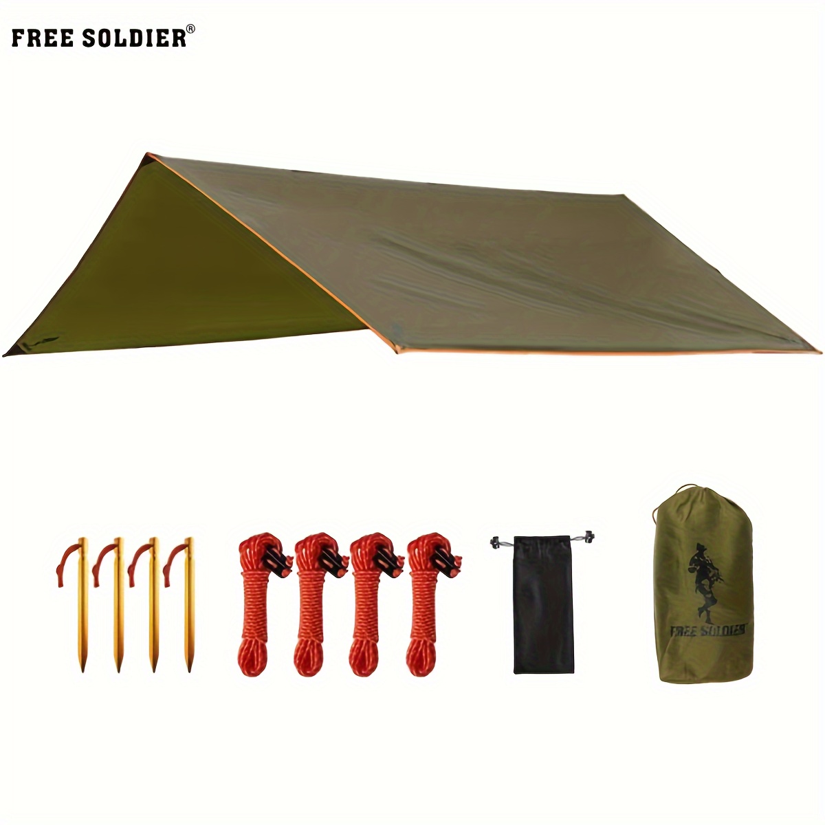 

Free Portable Tarpaulin Multifunctional Camping Backpacking Tarpaulin (10×10ft)