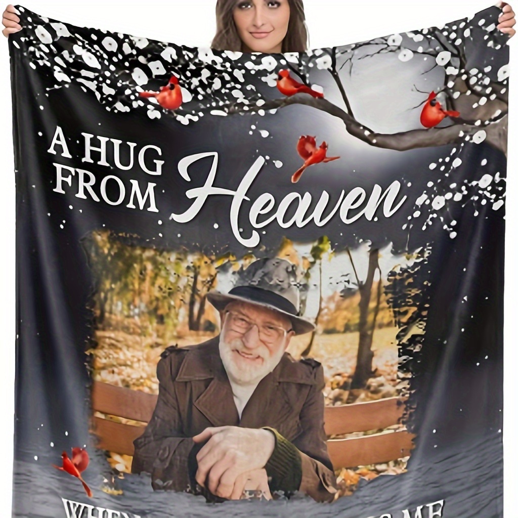 

Custom Memorial Blanket With Photos For Loss Of , In Memory Personalized Sympathy Blanket For Loss Of Dad Mom Husband Wife Friend In Memory Of Gifts