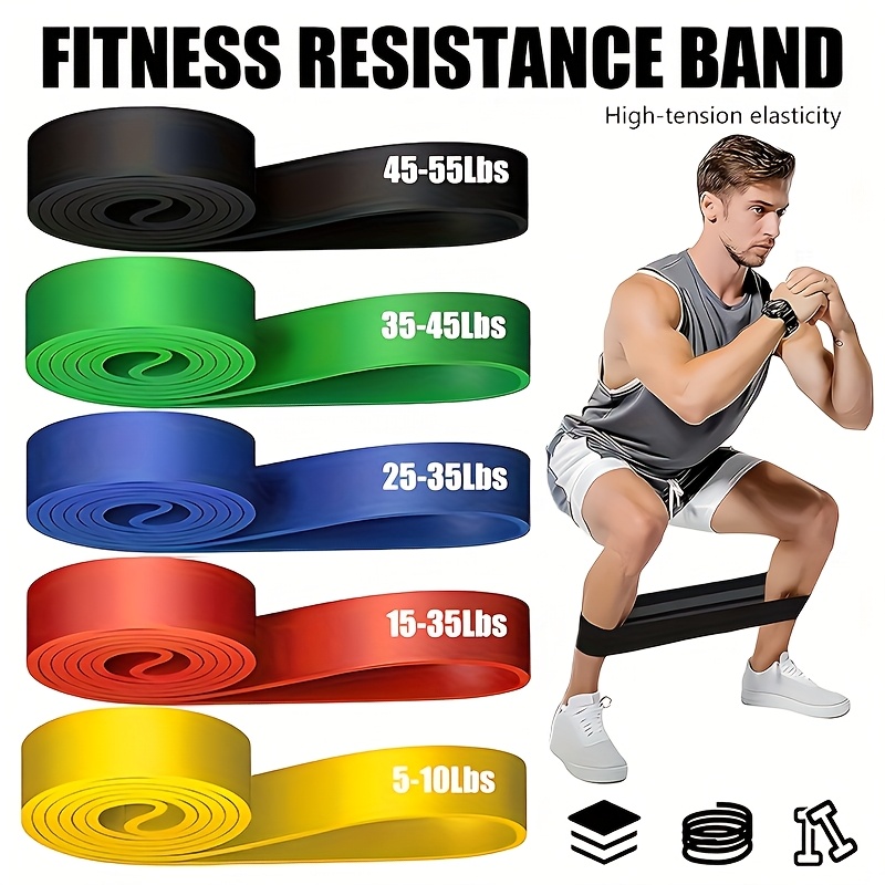 TEMU Drado Resistance Bands, Pull-up Assist Bands - Exercise Bands, Sports Bands, Long Resistance Band Set, Suitable For Exercise, Fitness, Training,