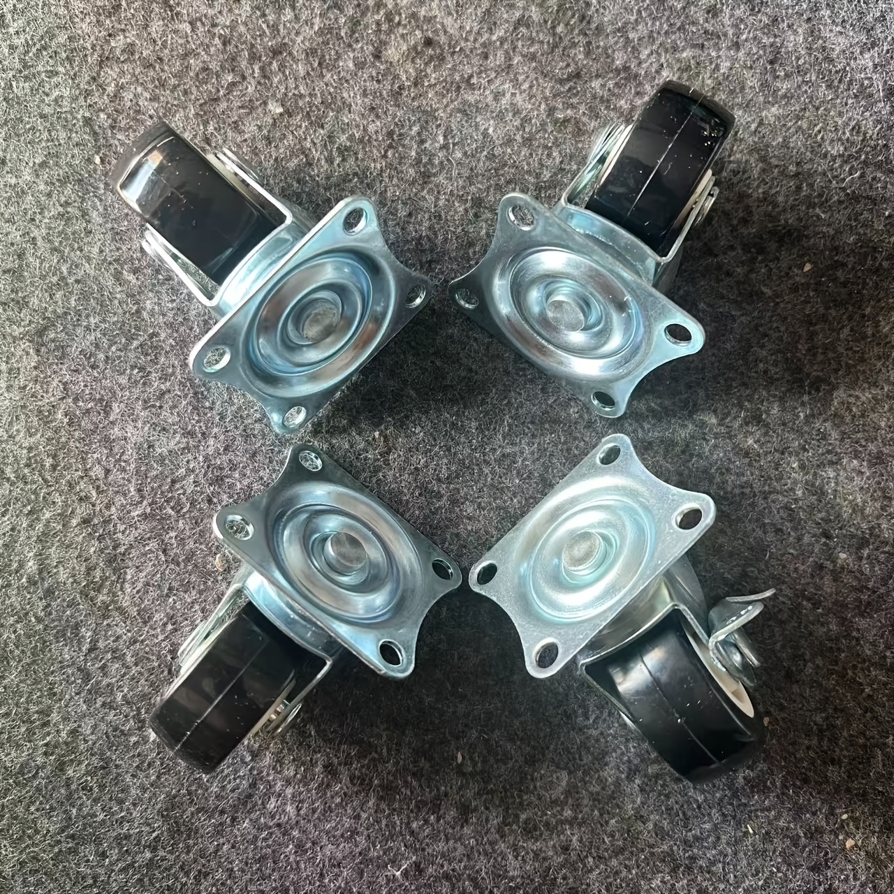 TEMU 4pcs Set Of Sturdy And Durable Silent Heavy-duty Swivel Locking Casters, Featuring A Durable Metal Construction With Locking Function, Equipped