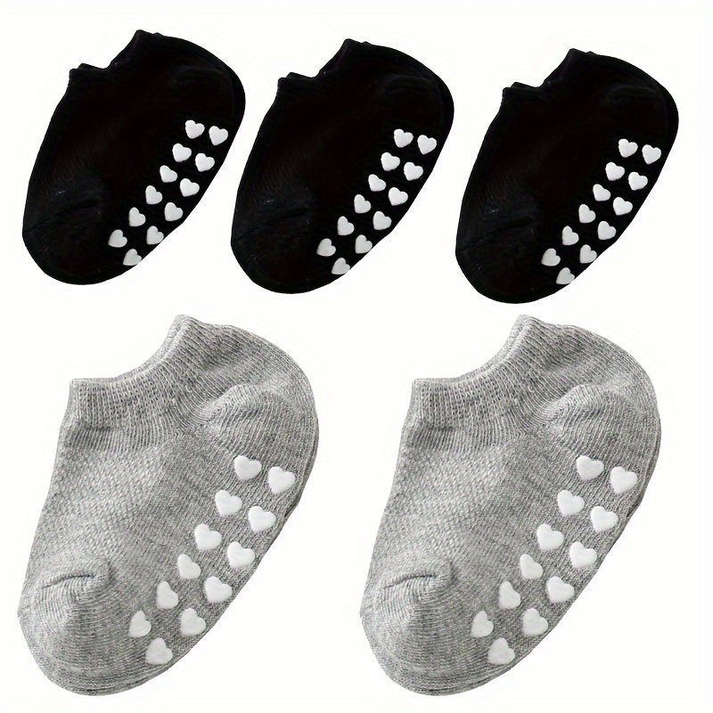 5-pack Kids Floor Socks, Summer Thin Breathable Mesh Socks For Boys And Girls, Non-slip Indoor Toddler Socks For Learning To Walk