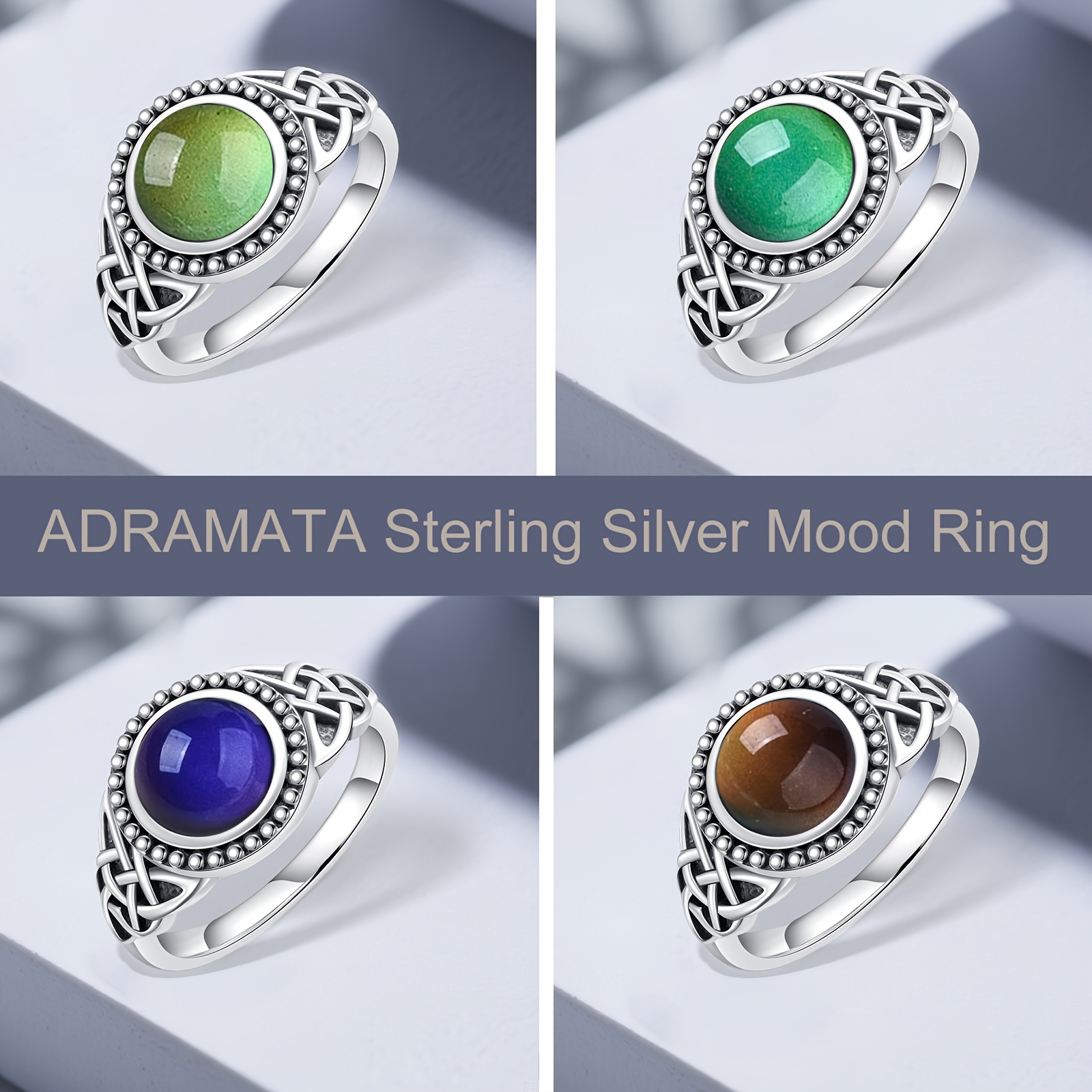 Sterling Silver Mood Ring For Men The Mood Ring