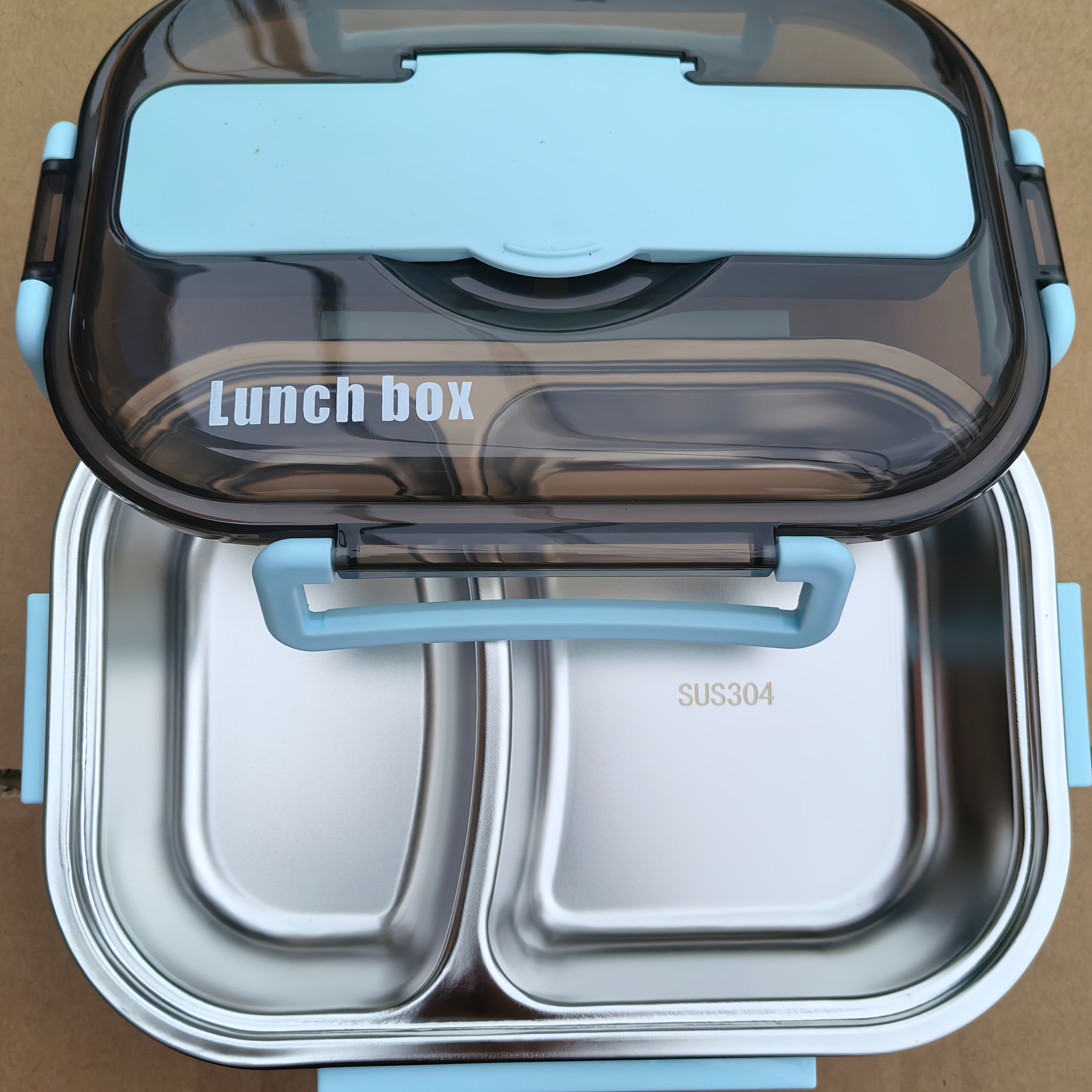 TEMU de Almuerzo de Acero Inoxidable 18/8 con Sellada Creativa y Asa Portátil para y Trabajadores de Oficina, Bento Box