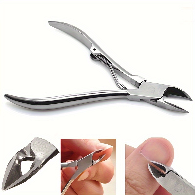 

Stainless Steel Cuticle Nipper, Nail Toenail Clipper For Ingrown Or Thick Nails, Callus Remover, Pedicure Tool, Classic Style