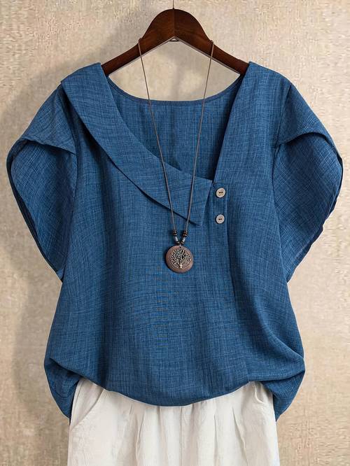 womens elegant casual irregular collar top