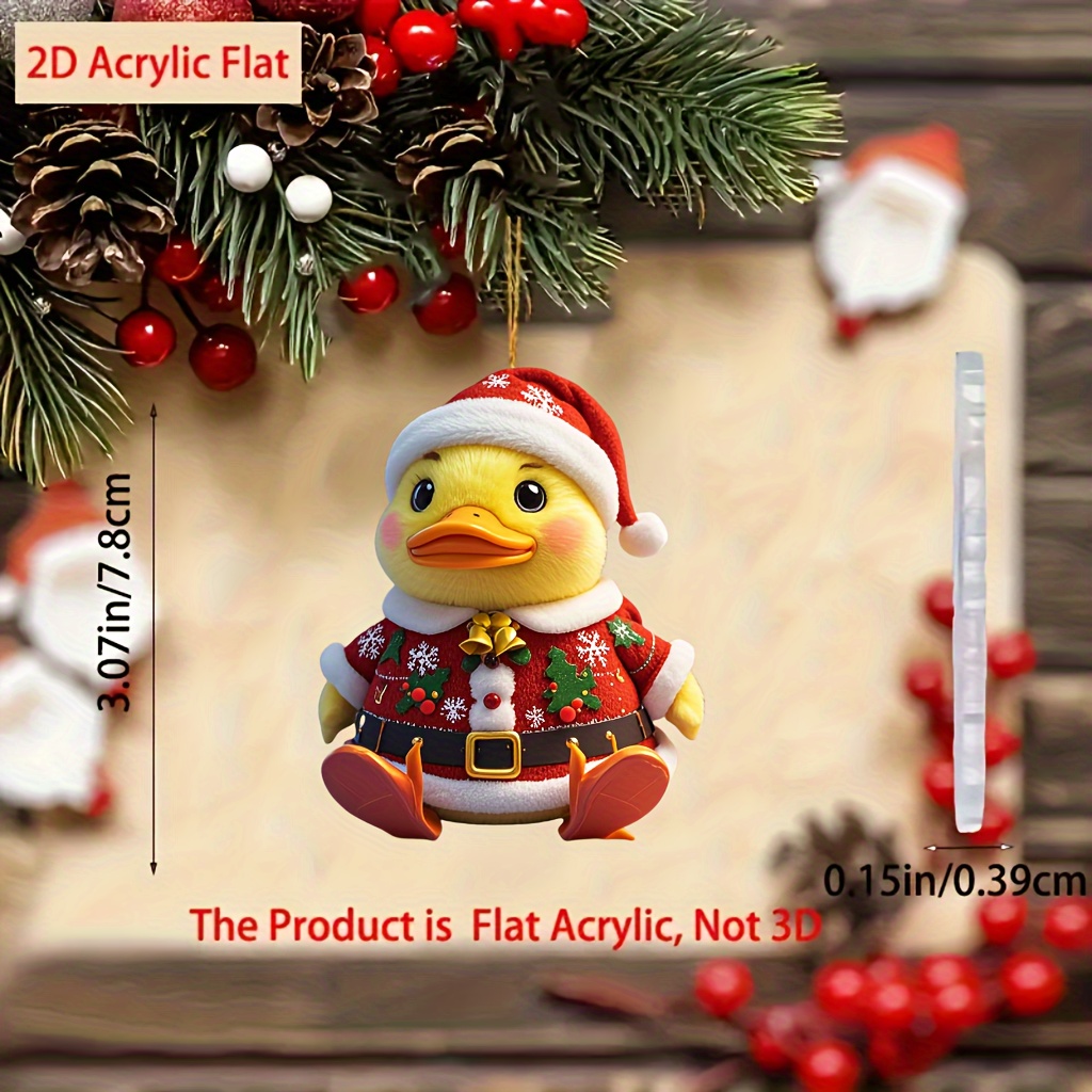 

2d Christmas Ornament - For Car , Keychain, Bag & Decoration -