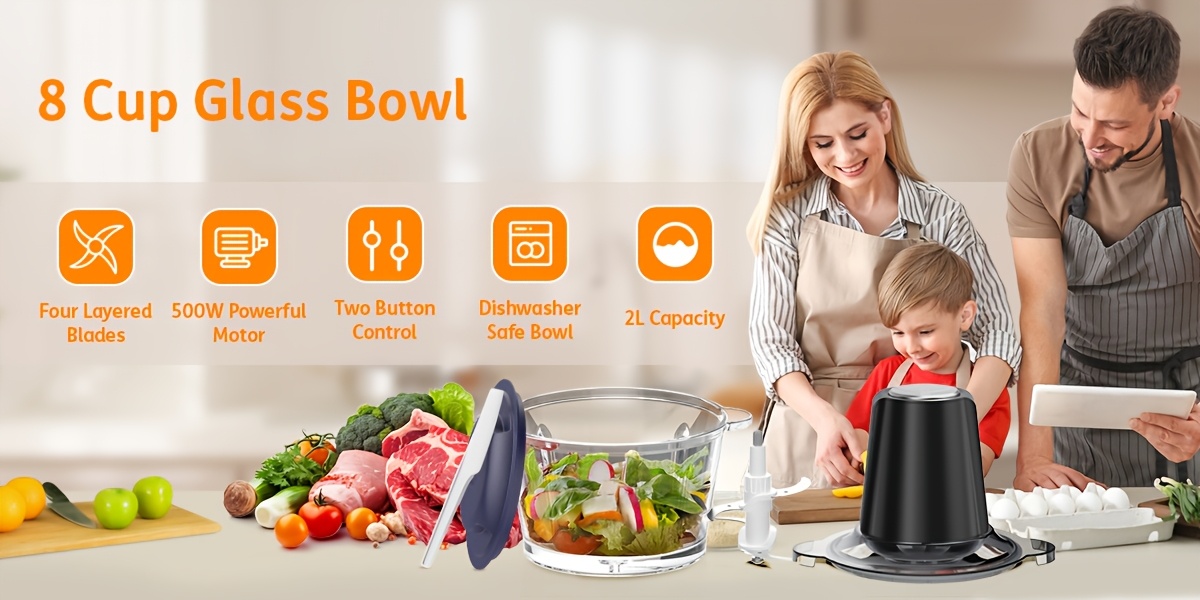 meat chopper chopper electric with meat grinder vegetable chopper   350w electric garlic mincer mini food processor for baby food meat onion vegetables 2   sharp blades Product details 0