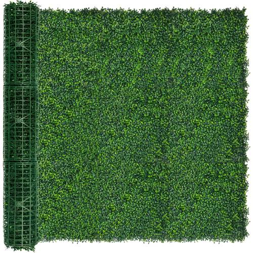 artificial privacy fence screen grass wall boxwood rolls uv protected ivy boxwood hedge leaf for patio balcony privacy garden backyard wall backdrop and fence decor multiple sizes with 50 cable ties