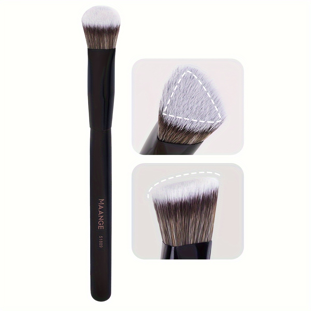 Maange 1pc Concealer Brush, Triangle Brush Head, Fit For The Skin, Suitable For Beginners, Gift For