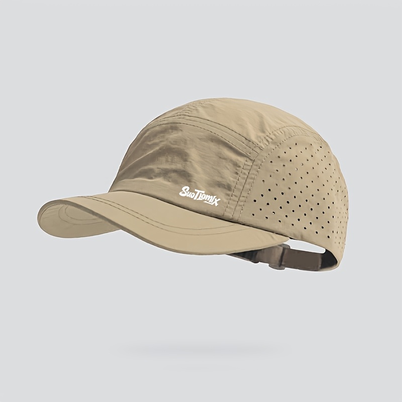 TEMU Breathable Men's Duckbill Cap, Summer Short Brim Outdoor Quick-dry Thin Mesh Hat For Women, Sports Running Sun Baseball Cap For Men