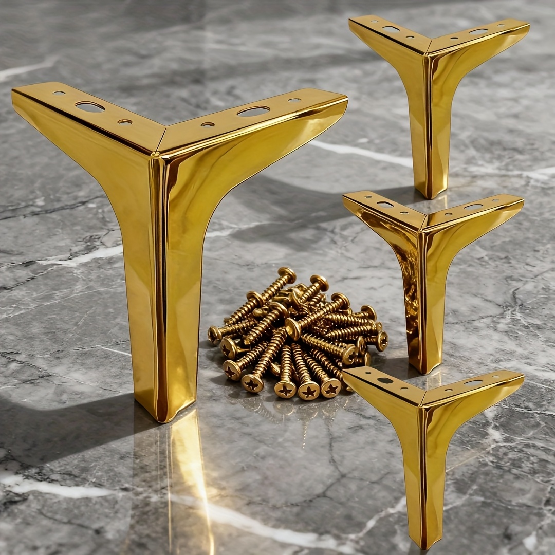 Metal Furniture Gold Legs For Sofa 4pcs Gold Furniture Leg, Metal Furniture  Sofa Couch Leg, Brass