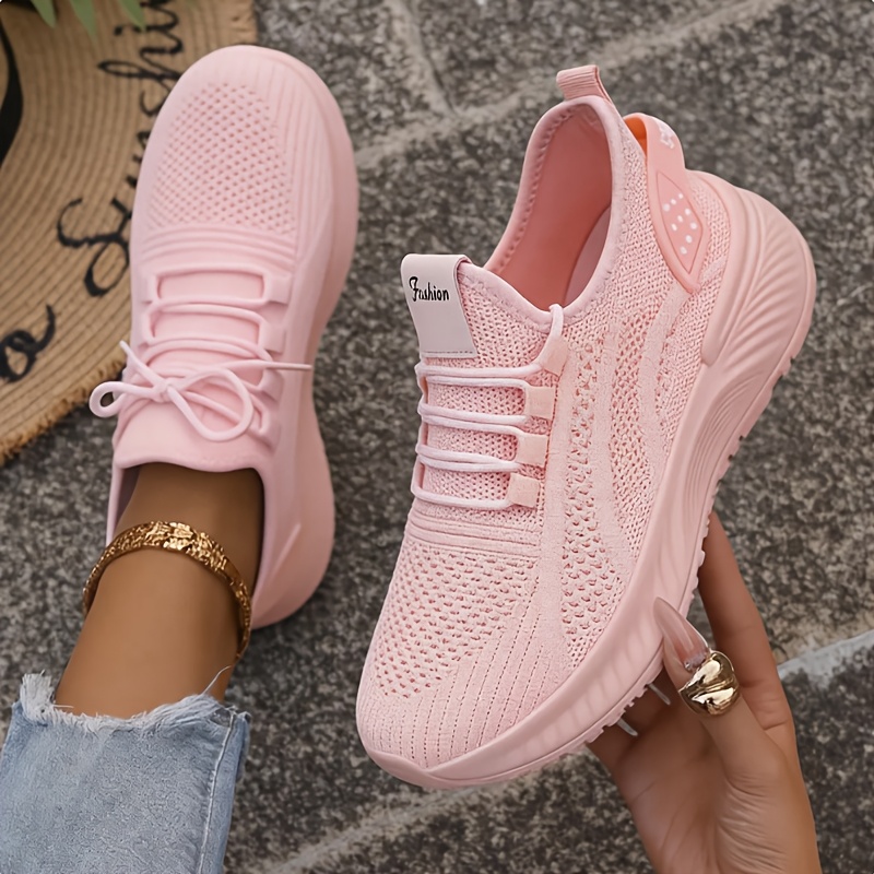 Women'S White Low-Top Sneakers - Lightweight And Breathable Mesh Air Cushion Technology, Lace-Up Closure, for All-White Minimalist Design, Suitable for Fitness, Walking, Comfortable Tennis Shoes for All Seasons