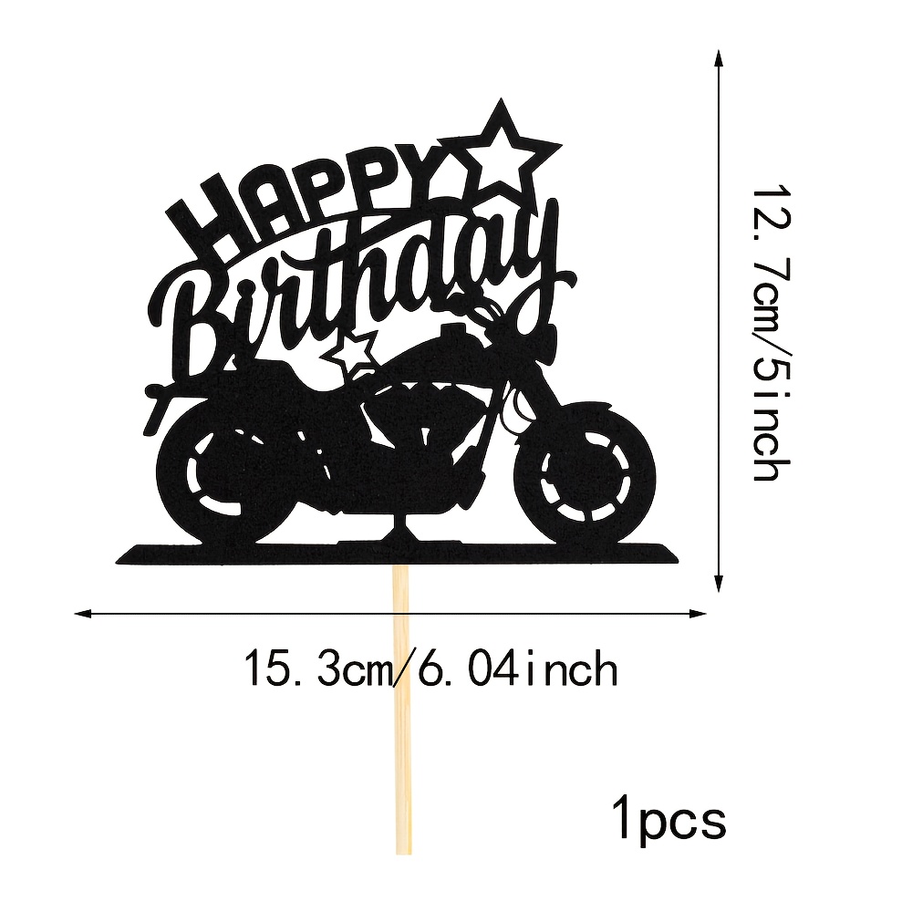 Motorcycle Birthday Cake Topper - Perfect For Biking Parties And Celebrations, Party Decorations, Cake Decoration Halloween&christmas For Christmas,newyear,valentine,party Events