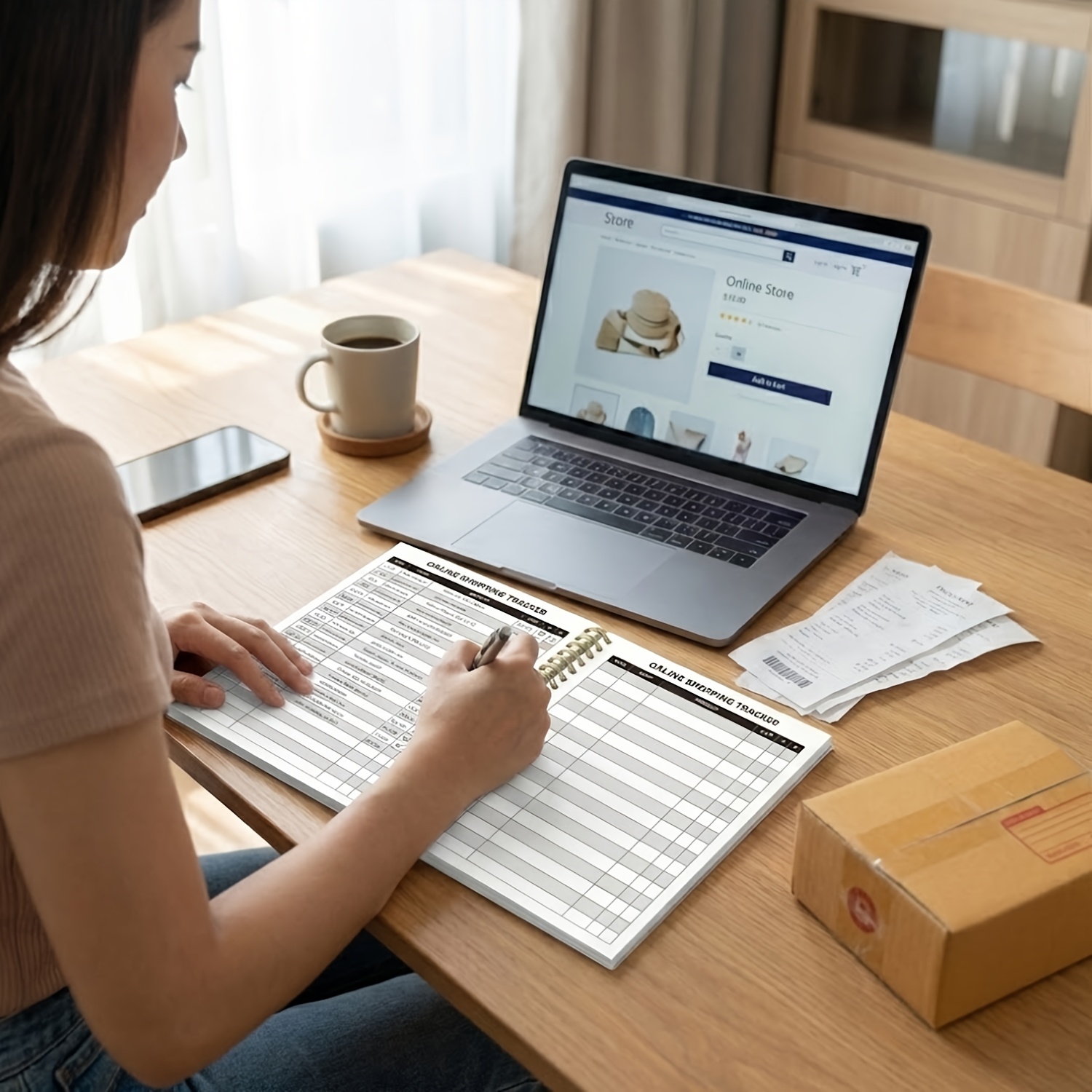 a5 delivery tracking note spiral online shopping log for internet orders package   monitor budget management journal account books for home records