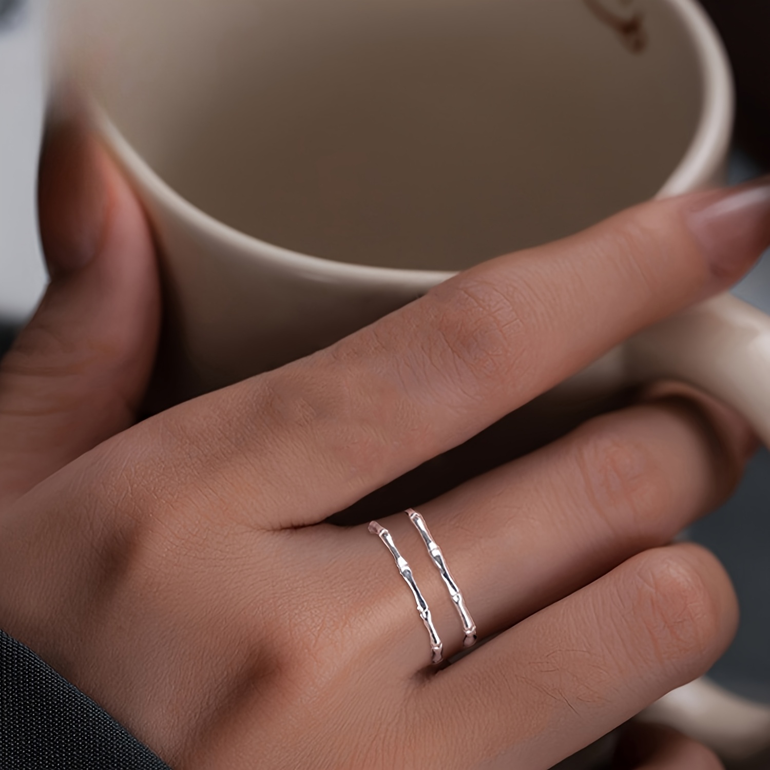 925 Silvery Plated Ring, Exquisite Fashionable Design