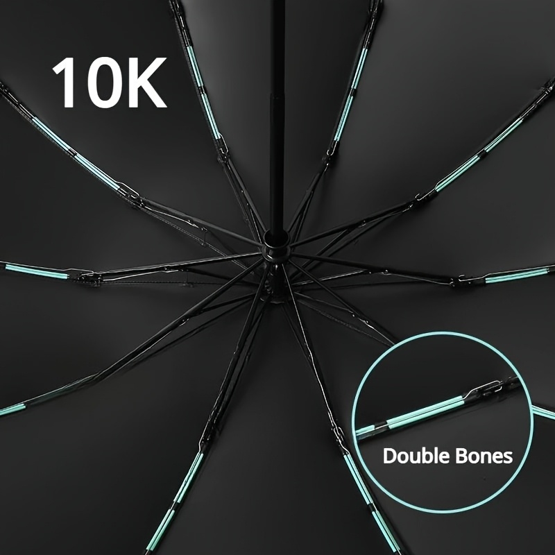 20 Ribs Automatic Reverse Folding Umbrella with Reflective Stripe Double Bones