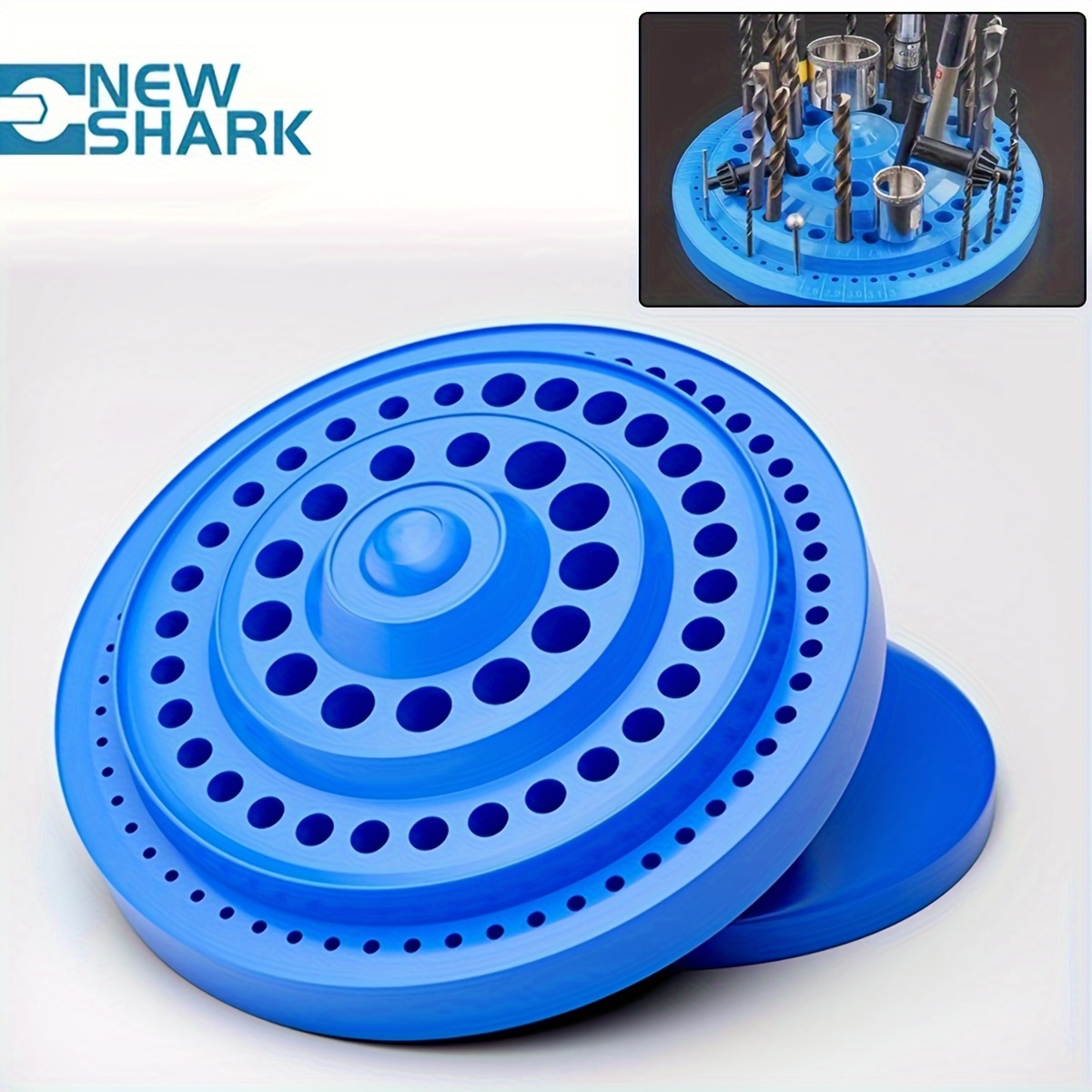 

Newshark Rotary Tool Bit Holder - Durable Plastic, No Assembly Required, Industrial Hardware Accessory