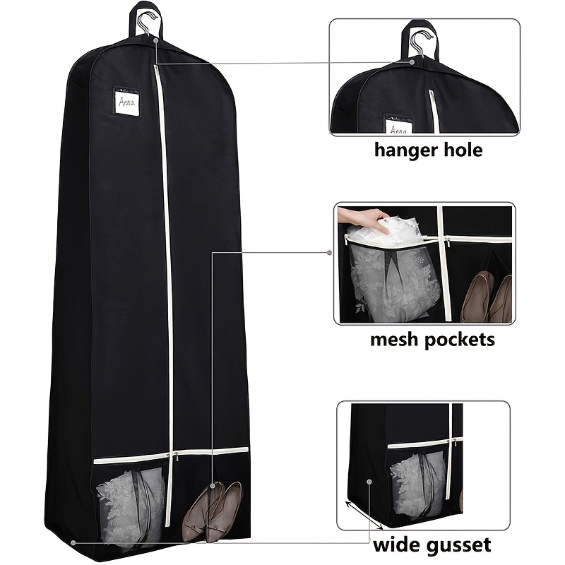 travel storage bag garment protector elegant black non woven - Temu  Mauritius