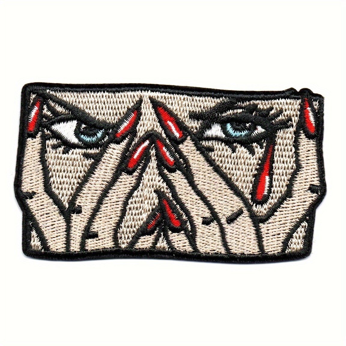 E-shop 1 Stück Wütende Weibliche Figur Bügelaufnäher - Hippie Punk Rock Bestickte Applikation, Langlebiges Polyester, für DIY Kleidung, Schuhe, Hüte &