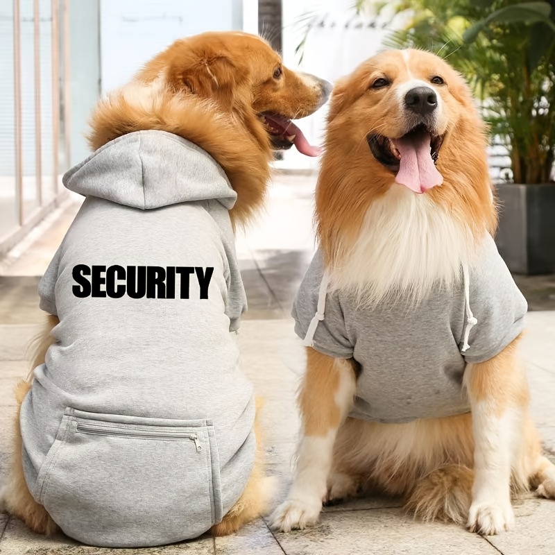 

Zipper Pocket Printed Version - Safe Hooded Sweatshirt Dog Clothes. It Comes With A Hood, Drawstrings, A Plush Lining, Is Warm And Fashionable.