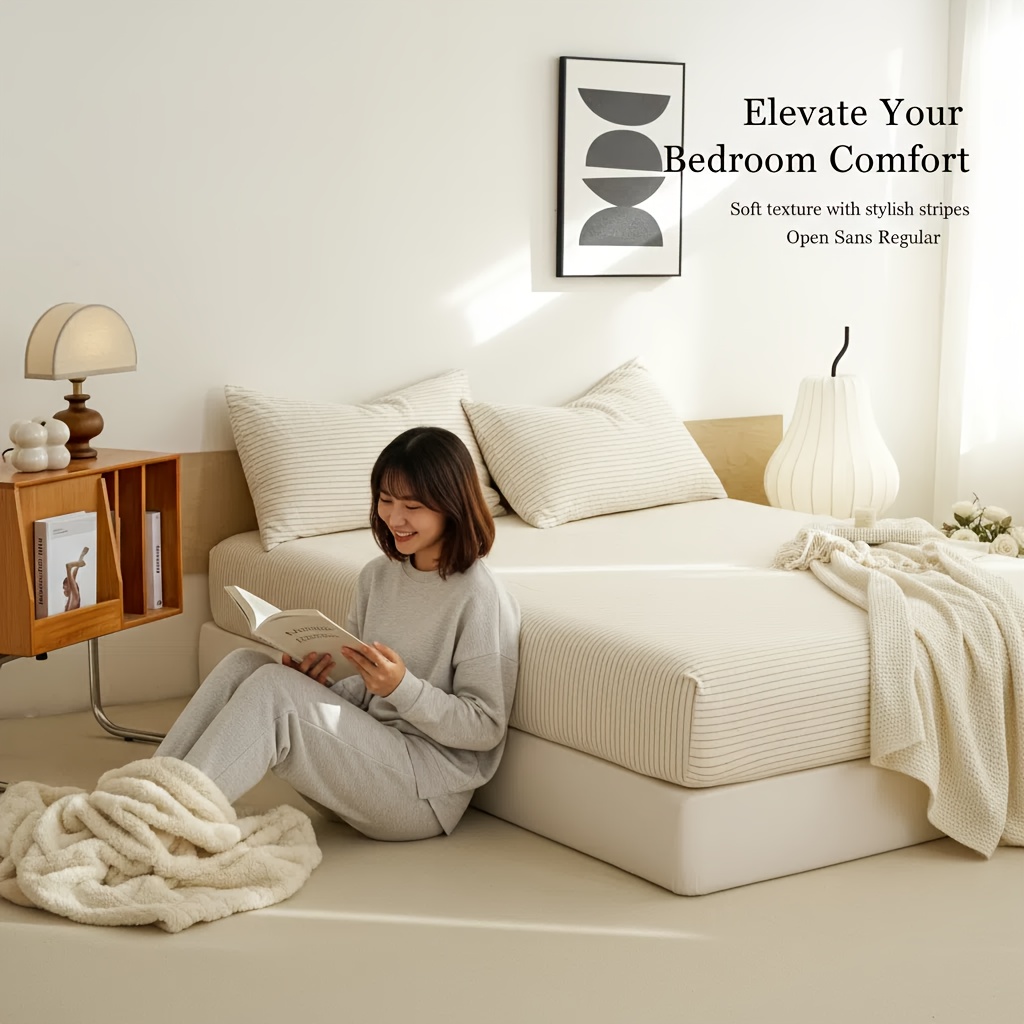 Drap housse en lin 100% pur fil naturel