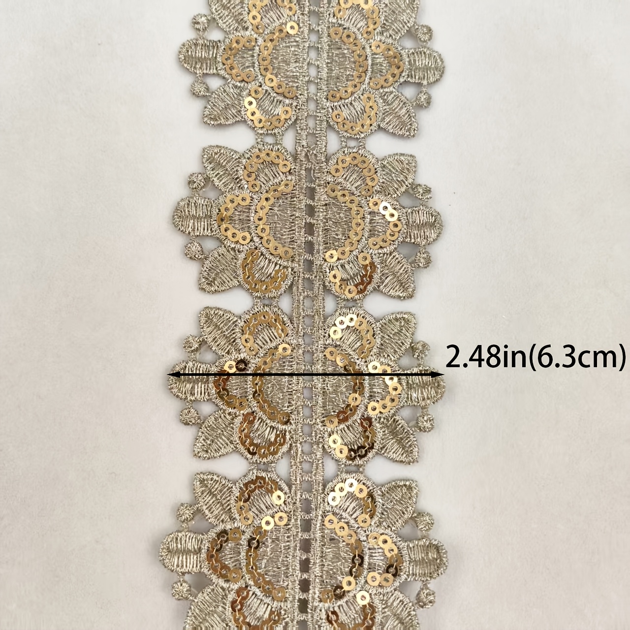 Golden Sequin Lace DIY Decoration for Garment Accessories