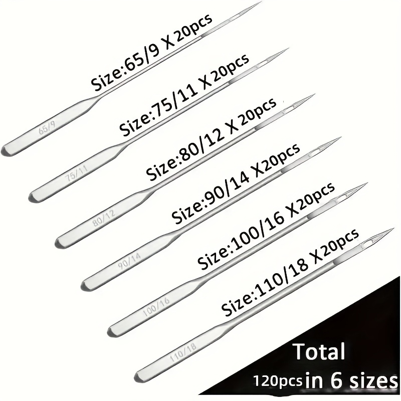 TEMU 120pcs Sewing Machine Needles For Home And Industrial Use, Models, Handmade Diy Sewing Replacement Needles