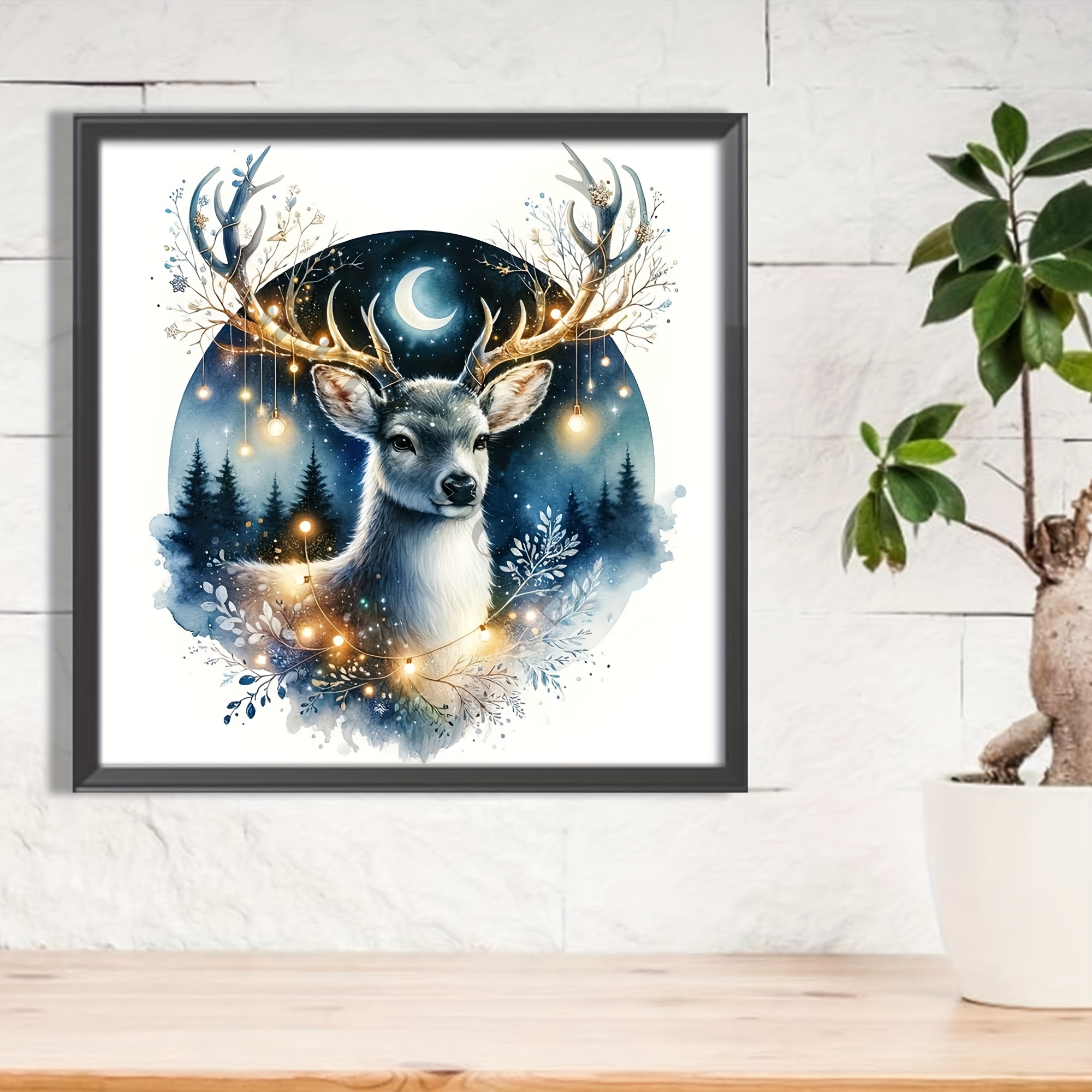 Deer Theme Cross Stitch Painting Kit for DIY Art