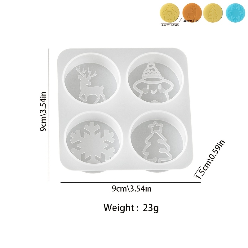 TEMU A Silicone Christmas Elements Candle Mold, Diy Socks Stars Elk Snowflakes Multiple Pattern Molds, Suitable For Making Candles, , Clay, Plaster,