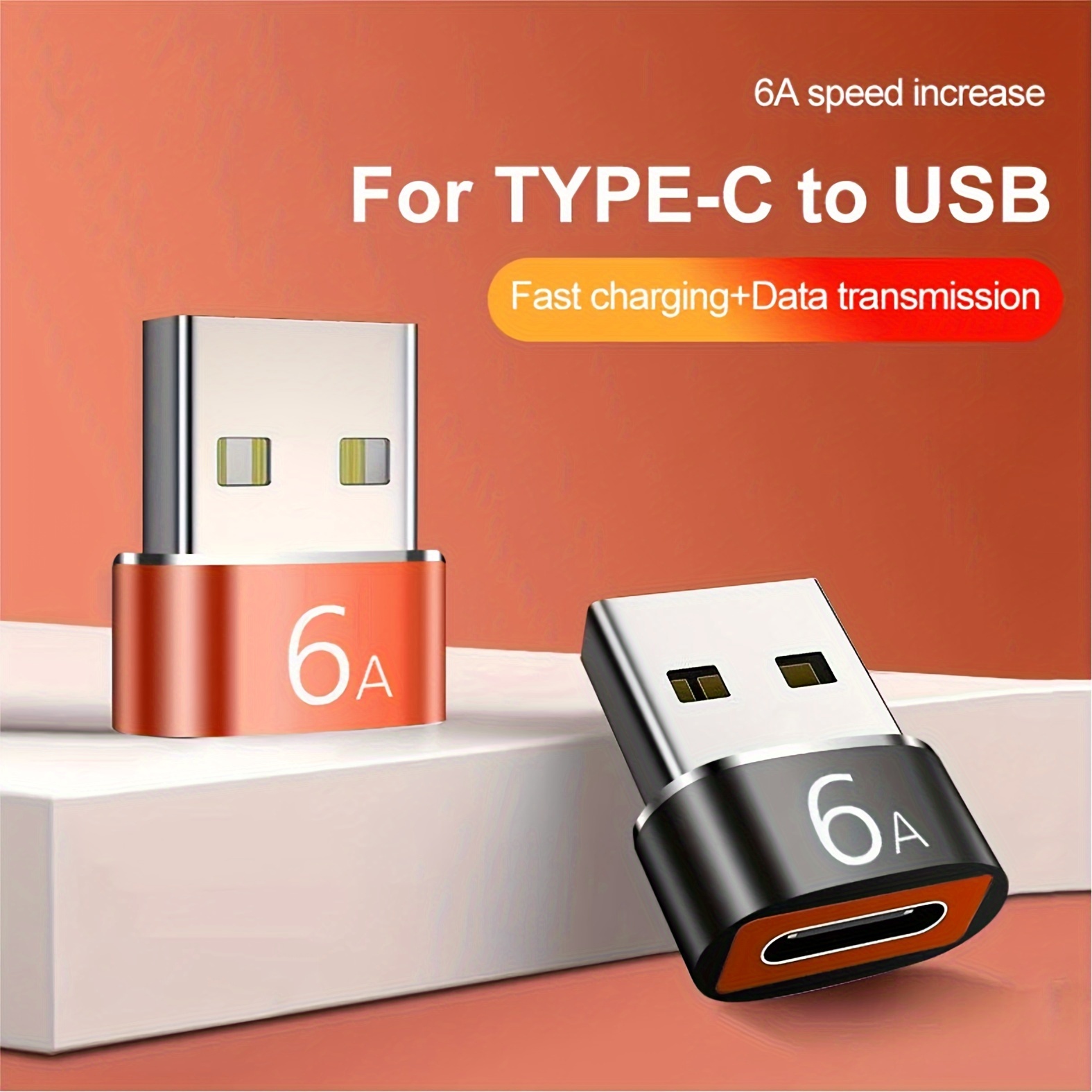 

3-pack Usb To Type-c Otg Adapter, 6a Fast Charging Data Converter, Male To Female, 20-30w Power Output, Compatible With Samsung, Xiaomi, Pro, Usb C Connector