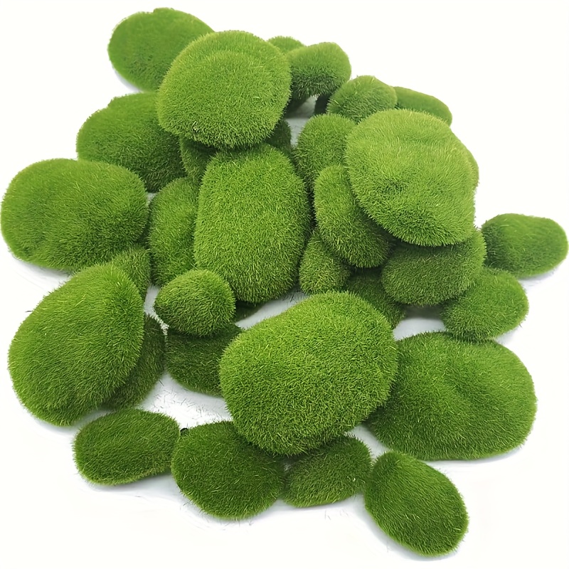 Fairy Artificial Grass, 8pack Garden Lawn With 5pcs Artificial Moss Rocks-miniature Ornament Garden Fairy Additions For Garden Dollhouse Decoration/20pcs Artificial Moss Rocks