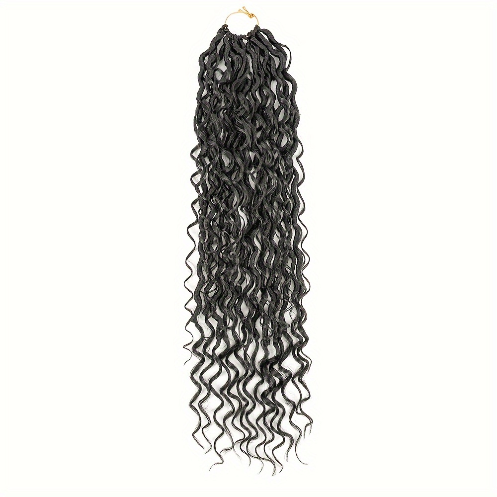 Goddess Faux Locs Crochet Hair Curly Ends Wavy Queen Locs - Temu Australia
