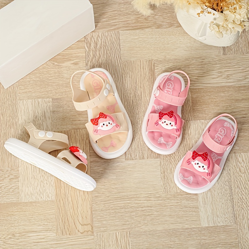 Cute Cartoon Open Toe Sandals Girls Kids Non Slip Soft - Temu