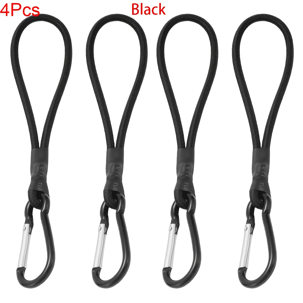 TEMU Corde élastique 16/8/4 avec crochet, corde élastique à noyau en latex, crochet polyvalent, crochet en alliage d'aluminium anti-chute avec corde