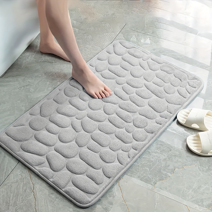 

1pc Memory Foam Bath Mat, 23.6x15.7 Inches, Quick-drying Bathroom Rug, Non-slip, Ultra-soft Absorbent Carpet, Luxurious Comfort Bathtub Shower Mat, Home Decor Accessory