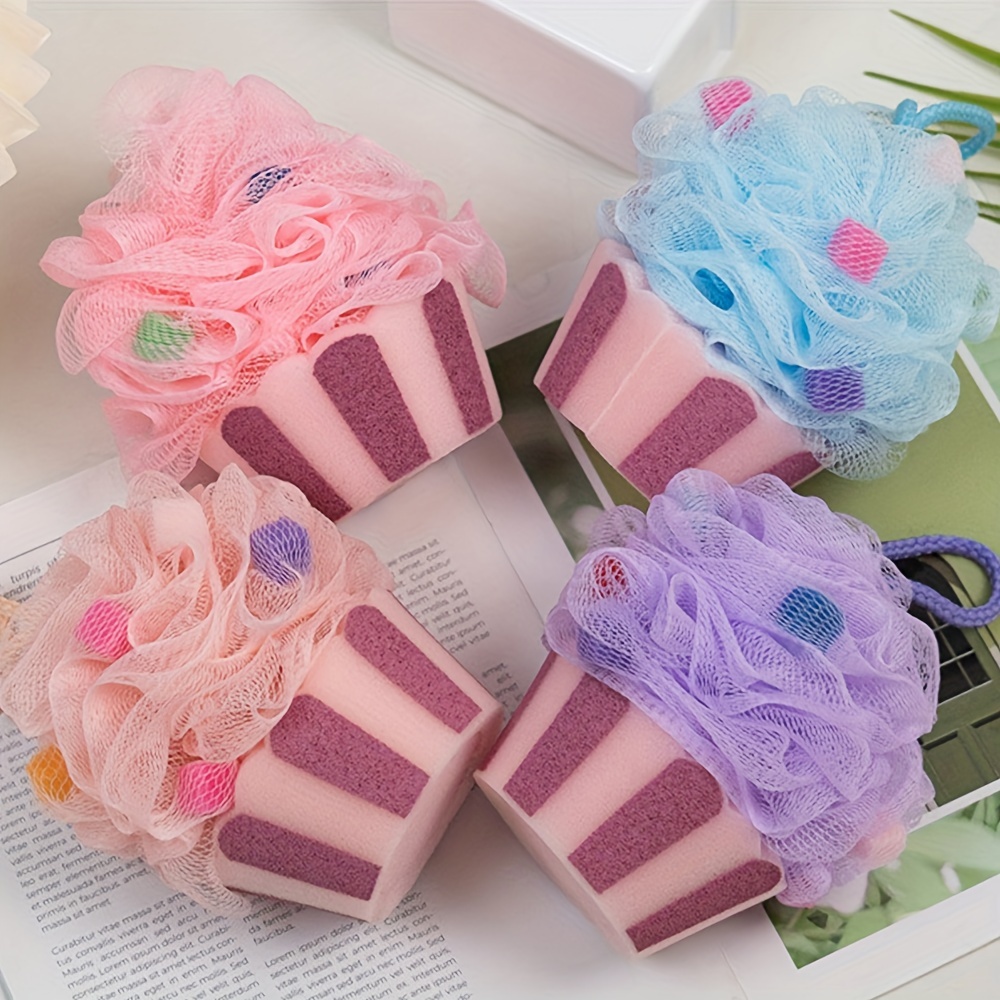 Cupcake Bath Ball - Soft Mesh 3D Bubble Sponge