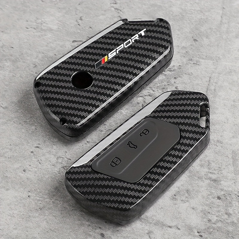 Image of Fit For For For Vw Golf 8 Mk8 Vupra For Octavia A8 Mk4 Abs Carbon Fiber Style Car Key Case Cover Shell Protected Fob