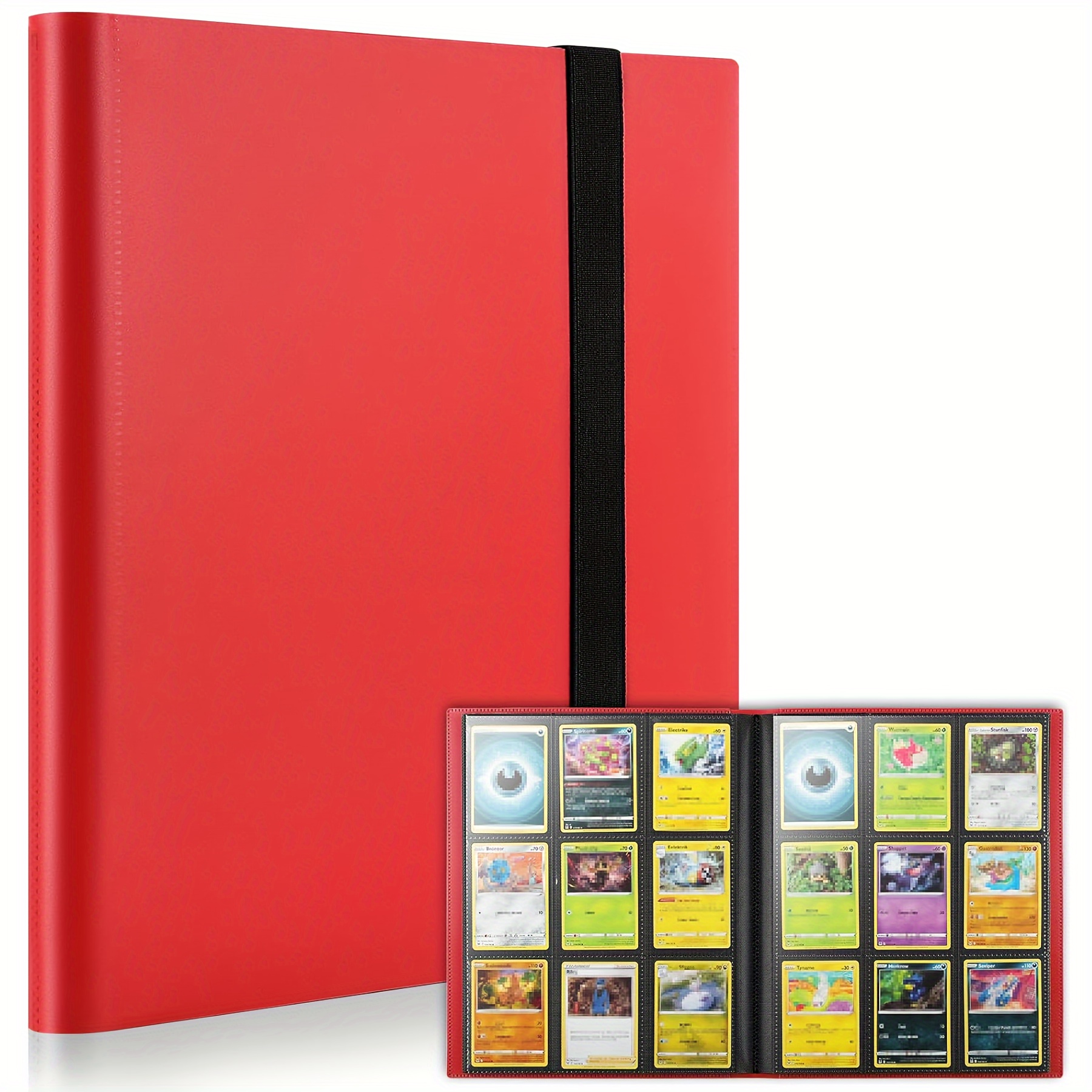 Album De Collection De Cartes 540 Places - 30 Pages Sans Anneaux - Étanche, Anti-UV - Pour Cartes Pokémon, Magic, Football - Format 63x88 Mm