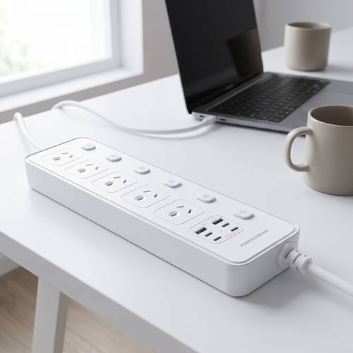 mountable power strip with 5 ac outlets individual switches 6 usb c fast charging ports power board 1 8m extension cord 3250w 13a protection ideal for home office use