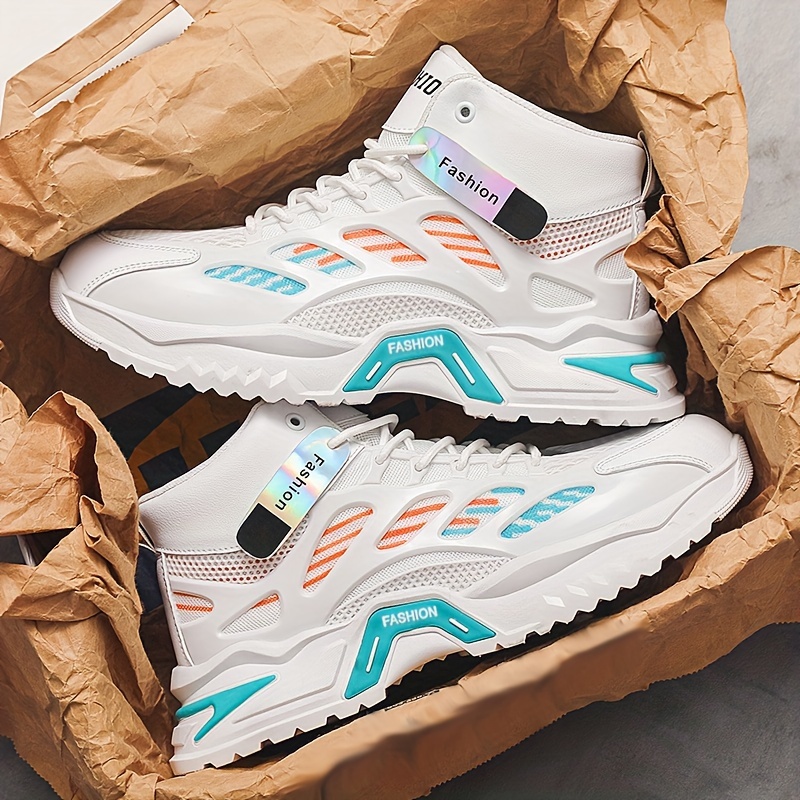 Tenis casuales para hombres, estilo urbano, con diseño gráfico, cordones, punta redonda para todas las temporadas, parte superior de PU, forro e insole de tela, suela de PVC antideslizante