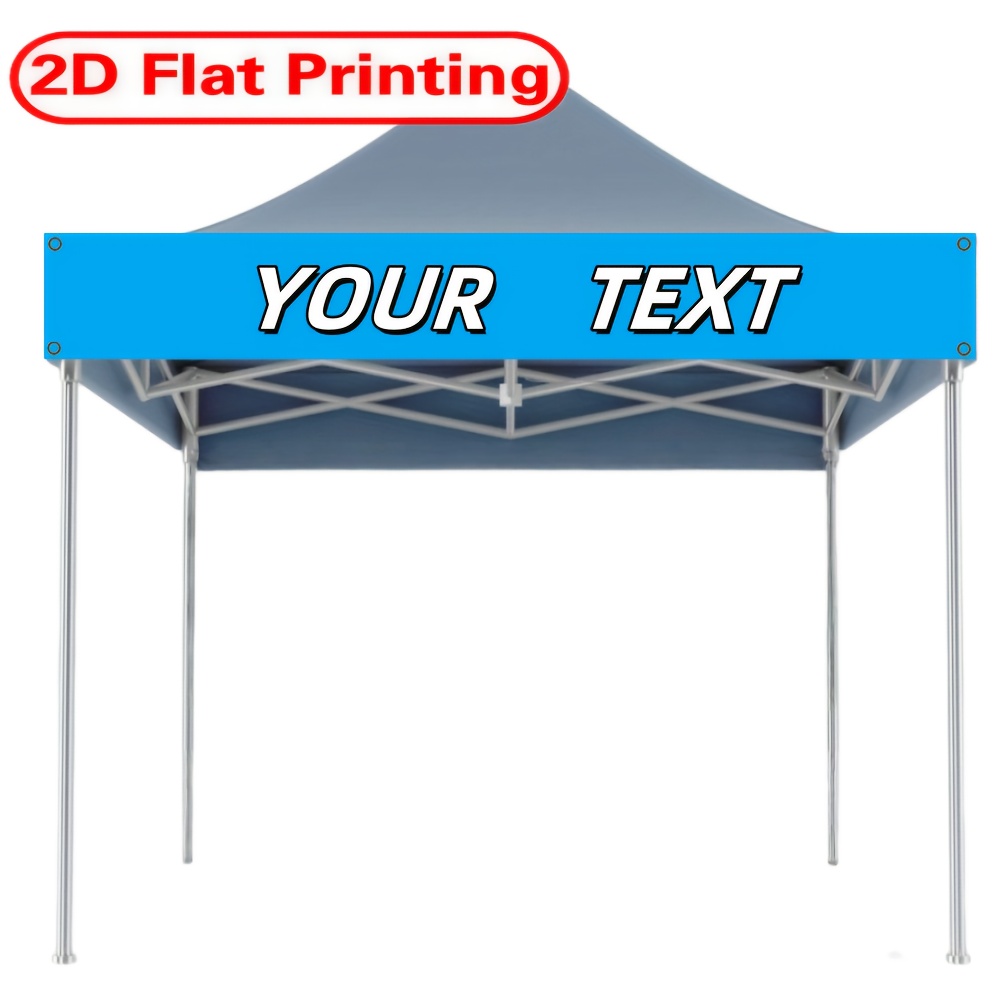TEMU 2d Flat, Customizable Tent Banners, Background Banners, And Desktop Banners - 2d Flat Your Own Text/artwork, Durable Polyester Fiber With